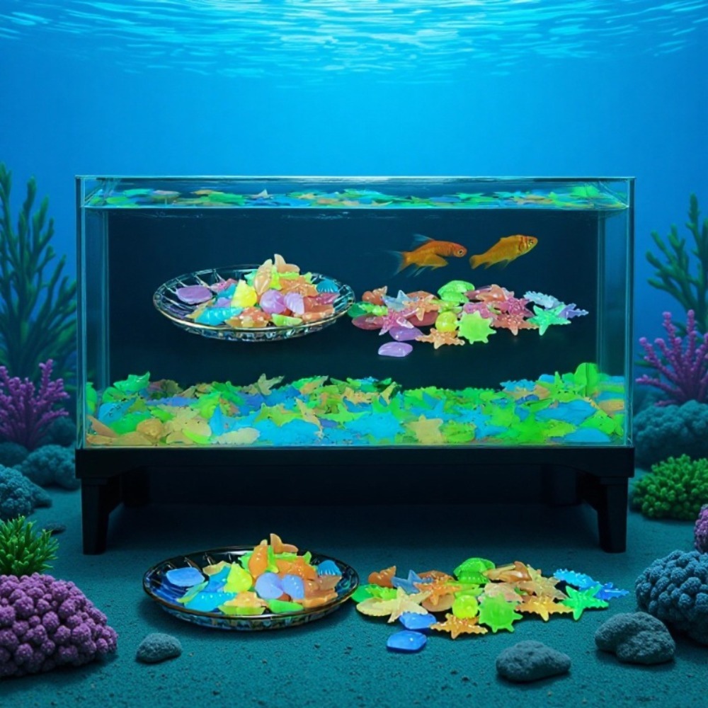 Aquarium Marine Stone - Светящиеся океанские камни, флуоресцентные ракушки, разноцветные