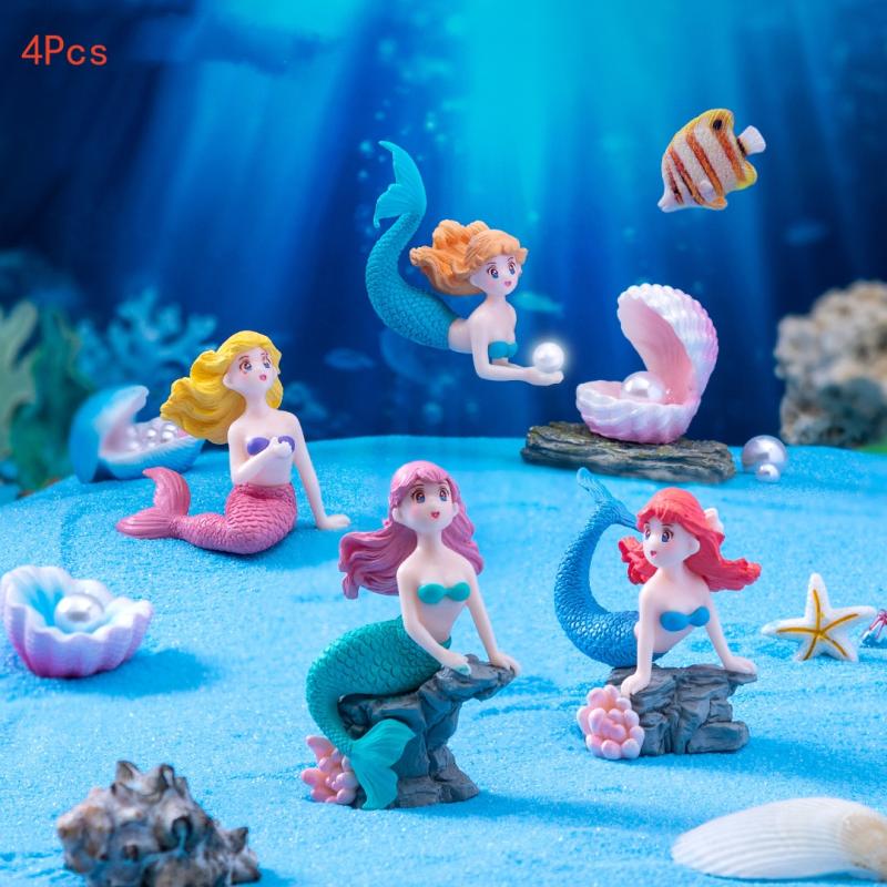 Marine Aquarium All In One - Набор из 4 пластиковых миниатюрных фигурок