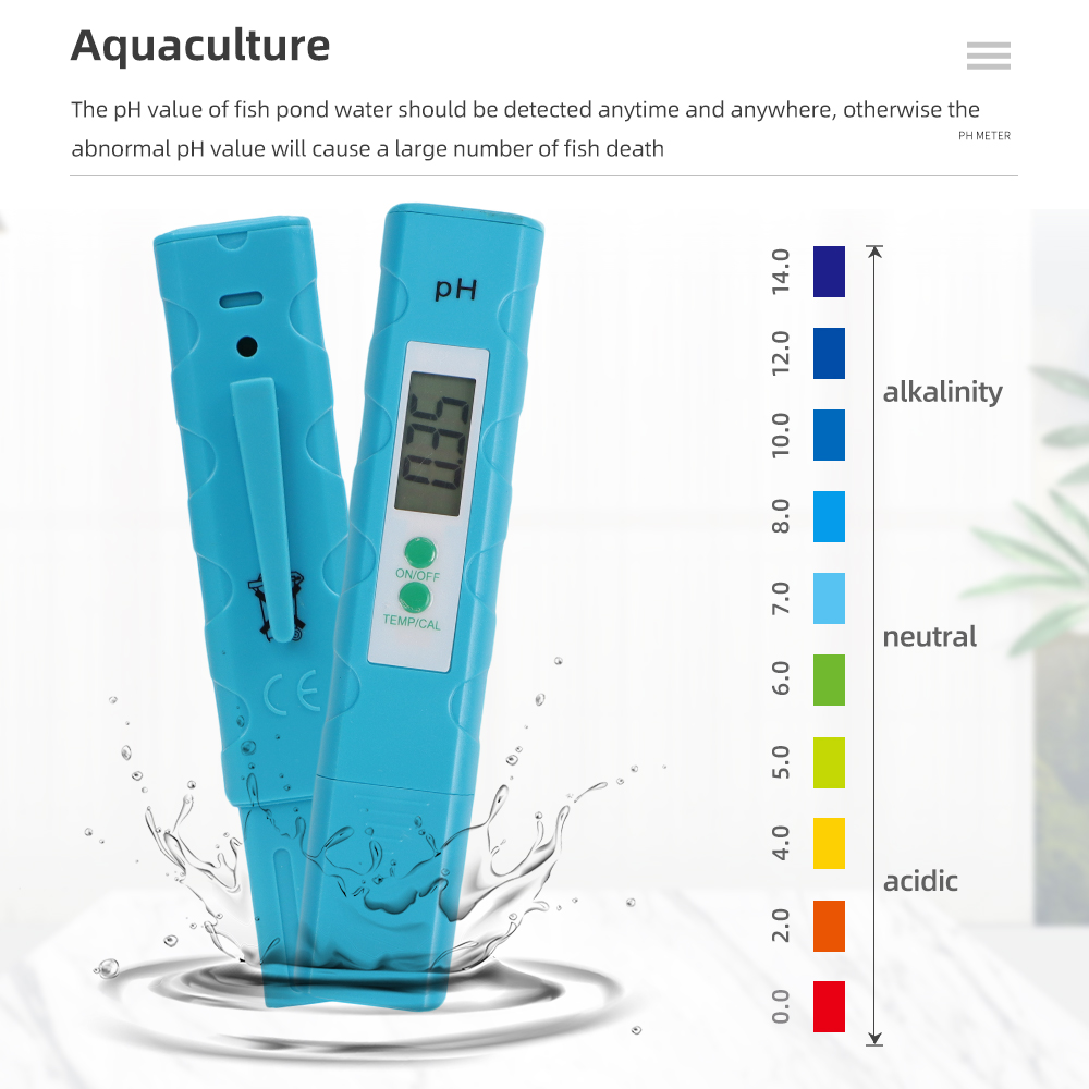 Marine Aquarium Water Analyzer - pH-метр карманный для аквариума, высокоточный, 0.01,
