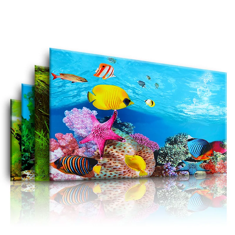 Фон для аквариума, 3d наклейка – обзор и цена Marine Aquarium All In One