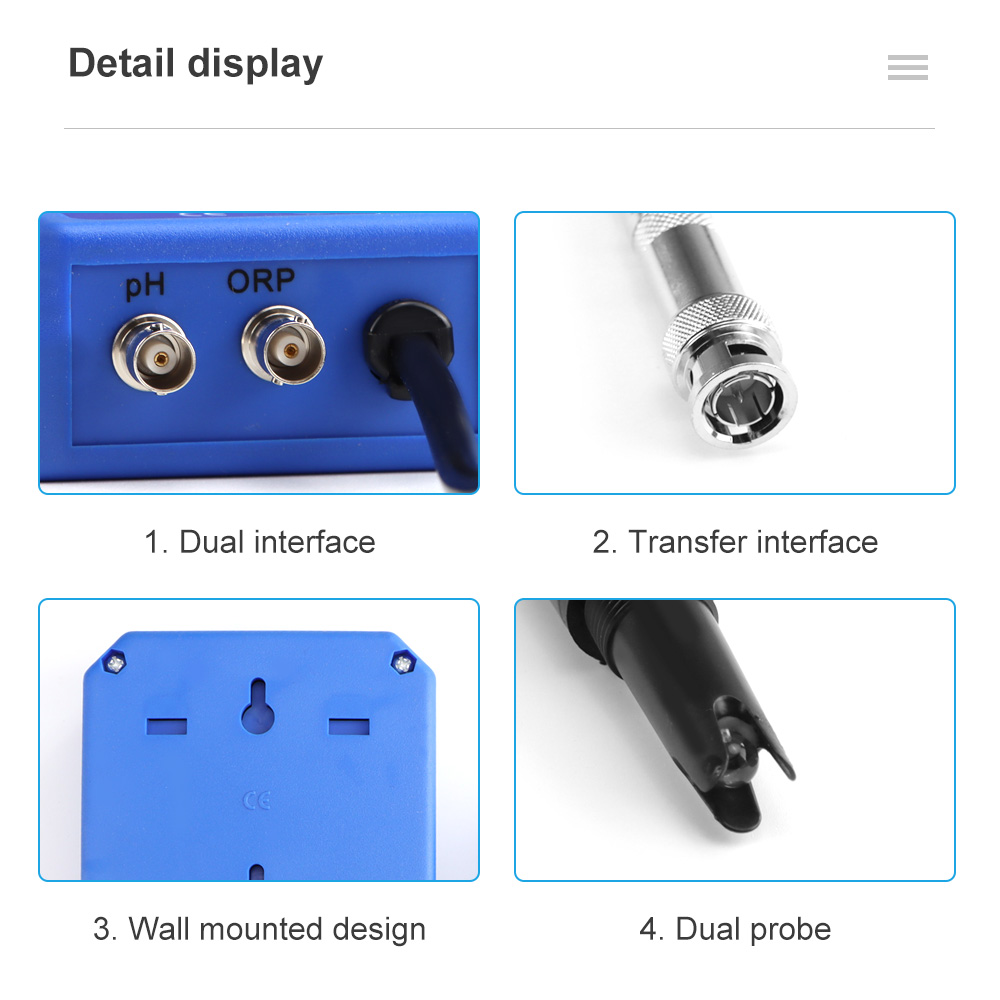 Контроллер PH ОВП 2 в 1, зонд  – обзор и цена Marine Aquarium Water Analyzer