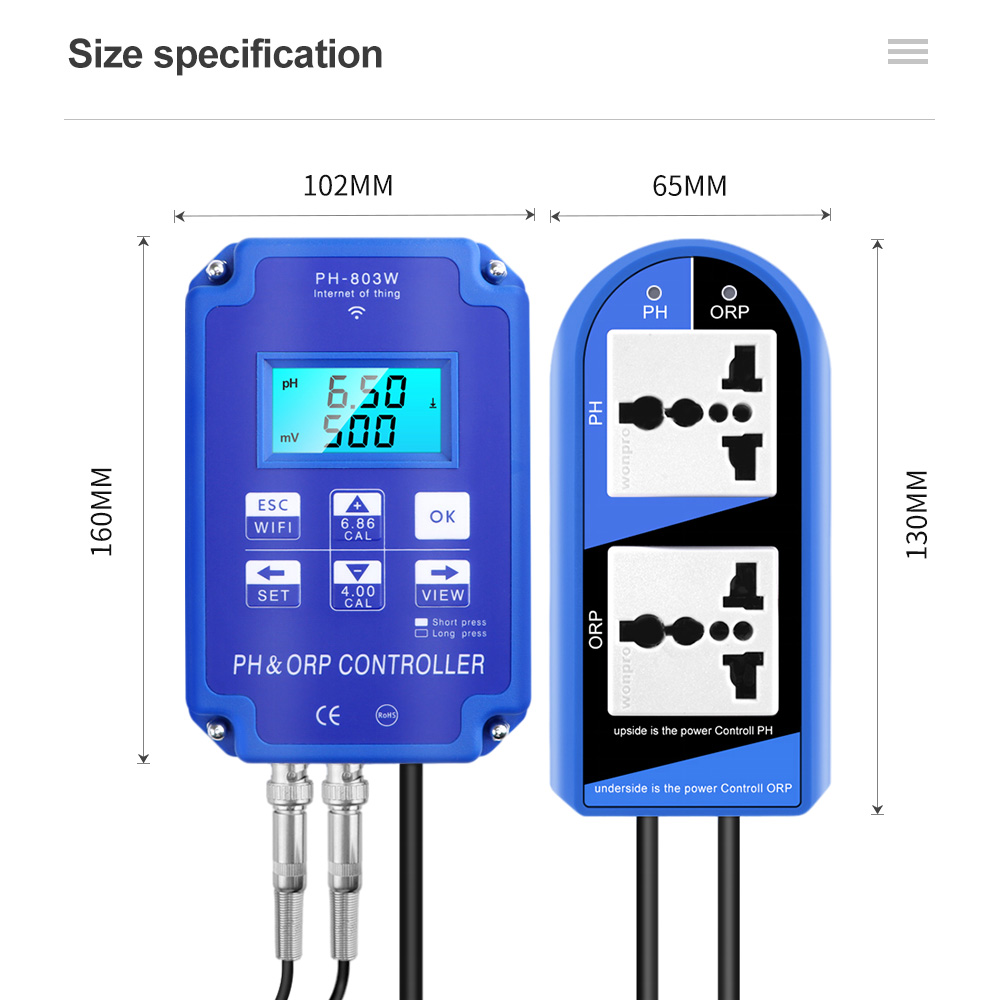 Контроллер PH ОВП 2 в 1, зонд  – обзор и цена Marine Aquarium Water Analyzer