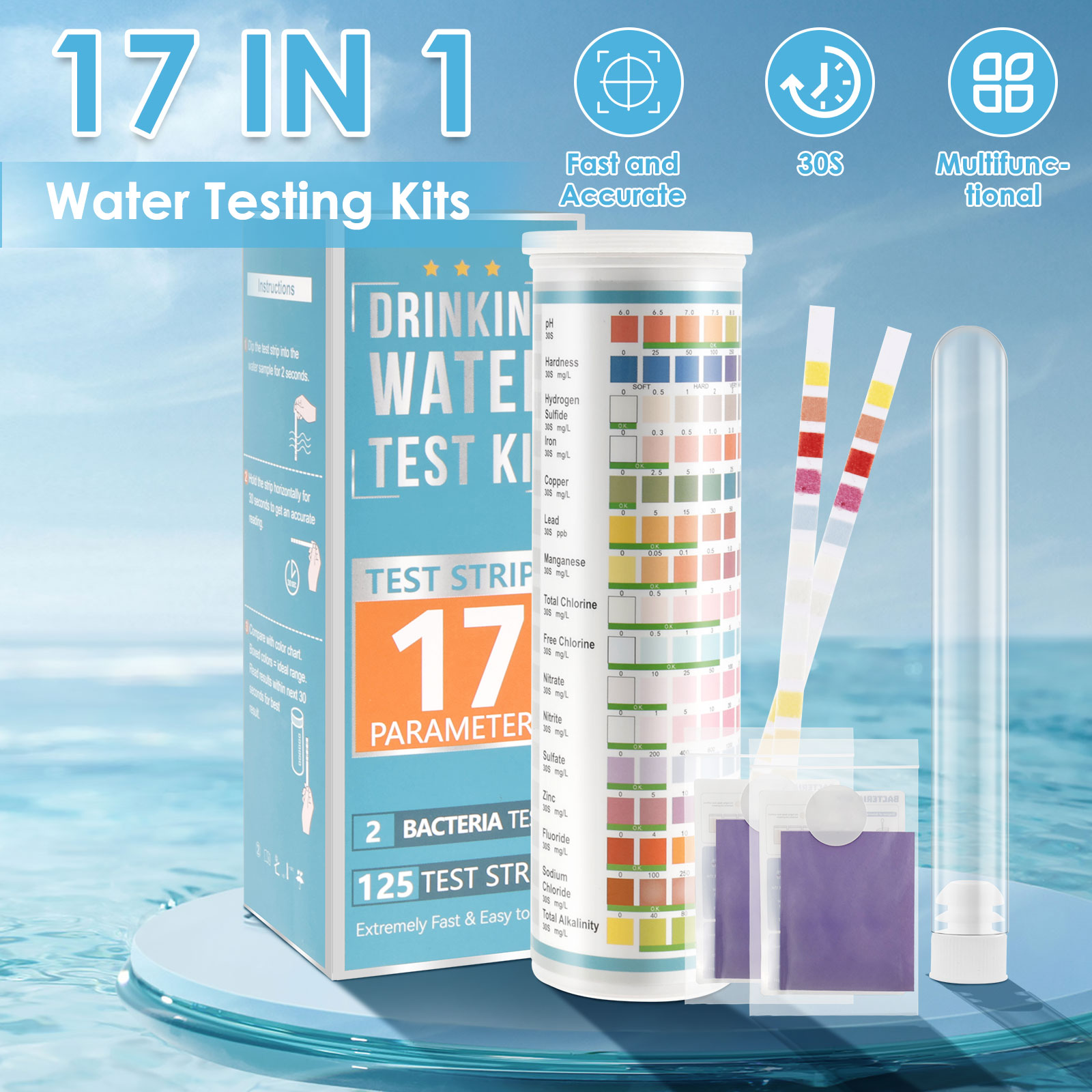 5-17 в 1, тест-полоски для акв – обзор и цена Marine Test Kit