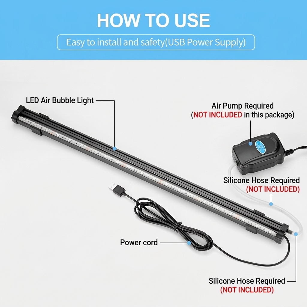 USB LED-лампа для аквариума с  – обзор и цена Aquarium Marine Stone